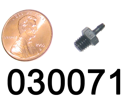 030071 Air Line Connector, Polyprop, Black, 1/16 to 10/32
