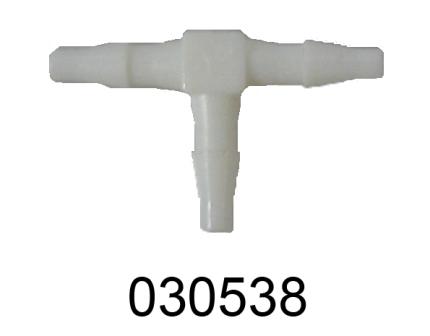 030538 Air Line Tee, Nylon, 1/16 to 1/16