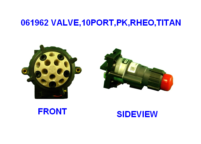 061962 Injection valve head (including seal) for 2-position, 10-port valve