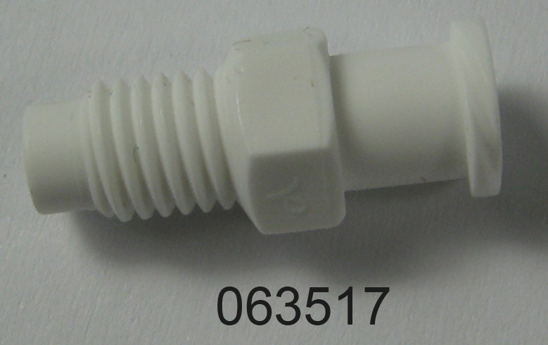 063517 Fitting, Adapter 1/4-28, Luer, Polypropylene